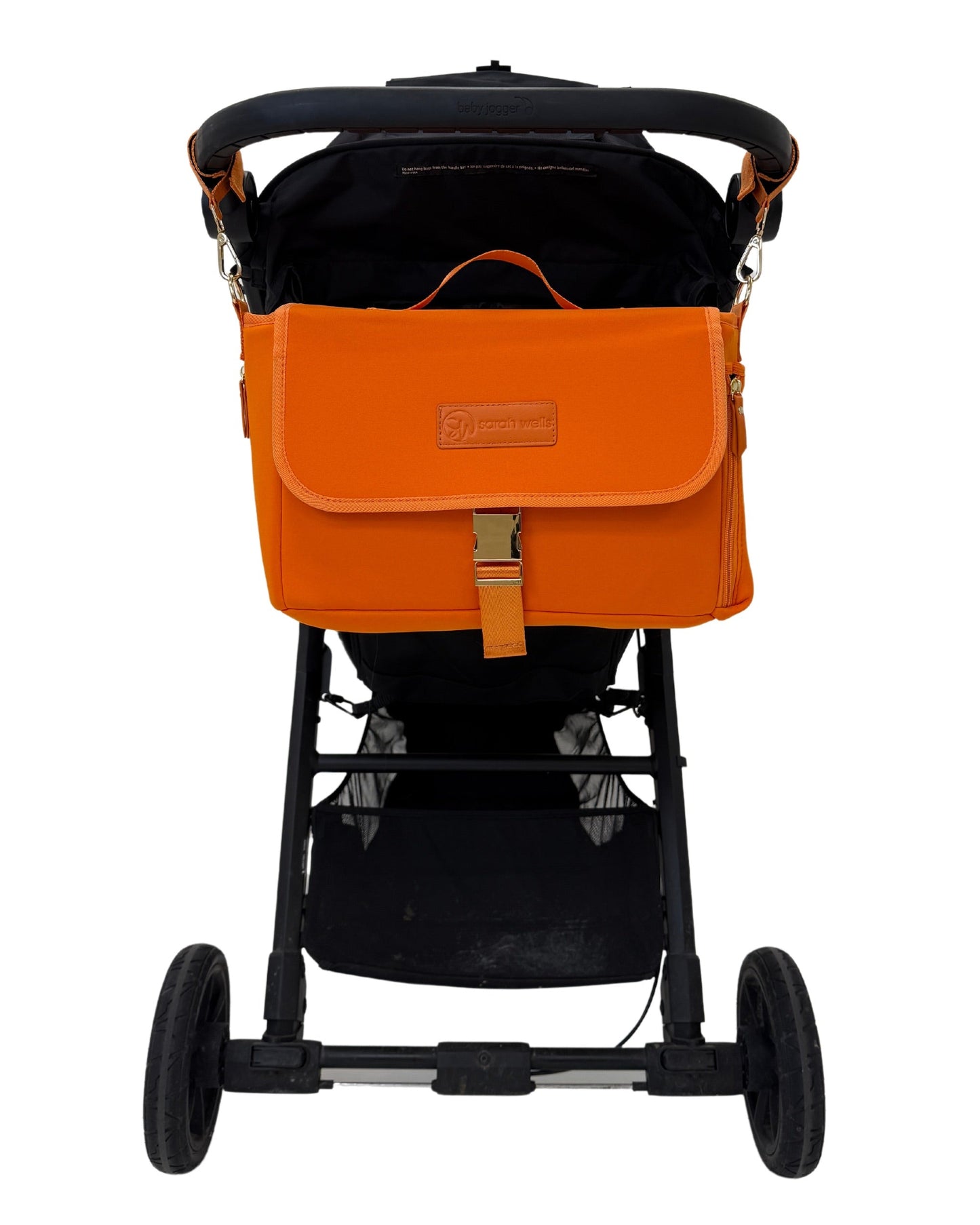 Deluxe Stroller Caddy Organizer – Insulated, Machine-Washable with Crossbody Strap, Storage Pockets & Luggage Sleeve – by Sarah Wells