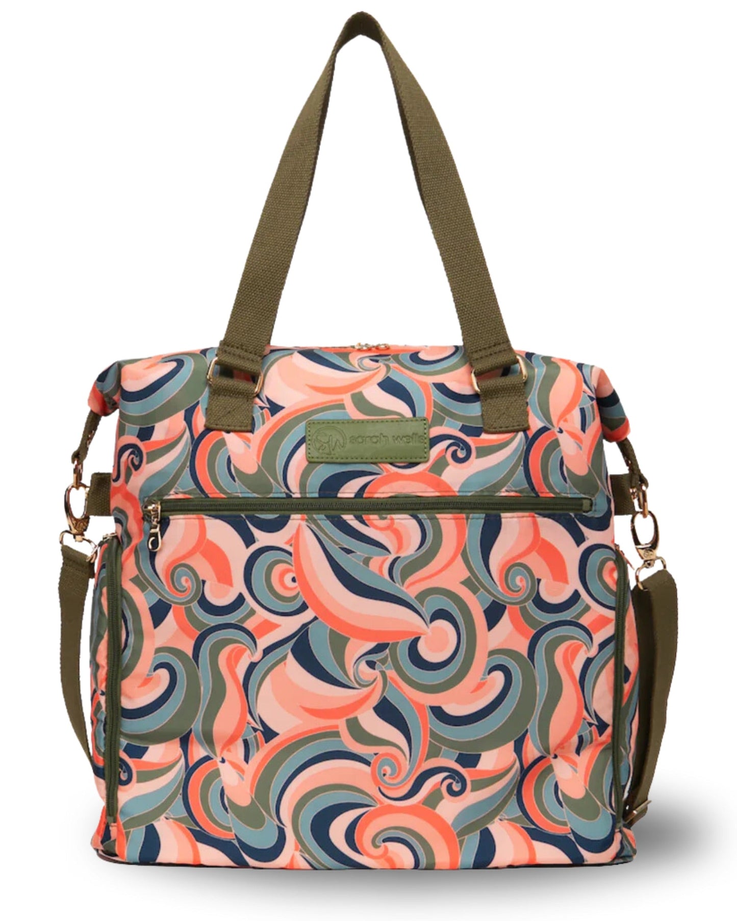 Lizzy Breast Pump Tote by Sarah Wells – Lightweight, Easy-Clean Bag with Insulated Pocket, Laptop Sleeve & Side Storage – Fits Pumps & More