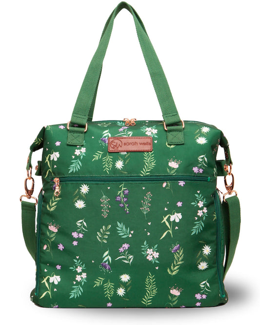 Lizzy Breast Pump Tote by Sarah Wells – Lightweight, Easy-Clean Bag with Insulated Pocket, Laptop Sleeve & Side Storage – Fits Pumps & More