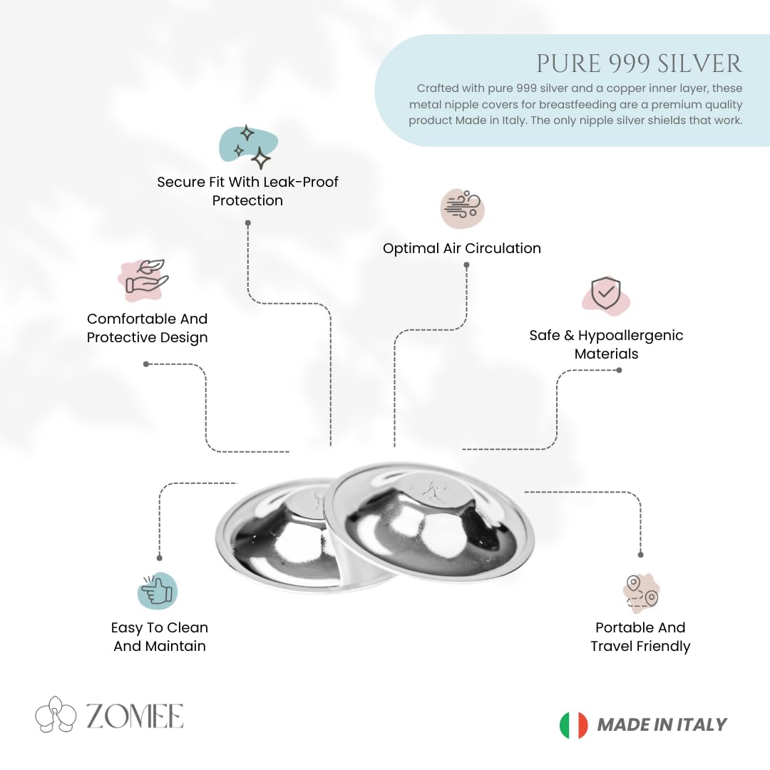 Silver Soothing Nipple Shields