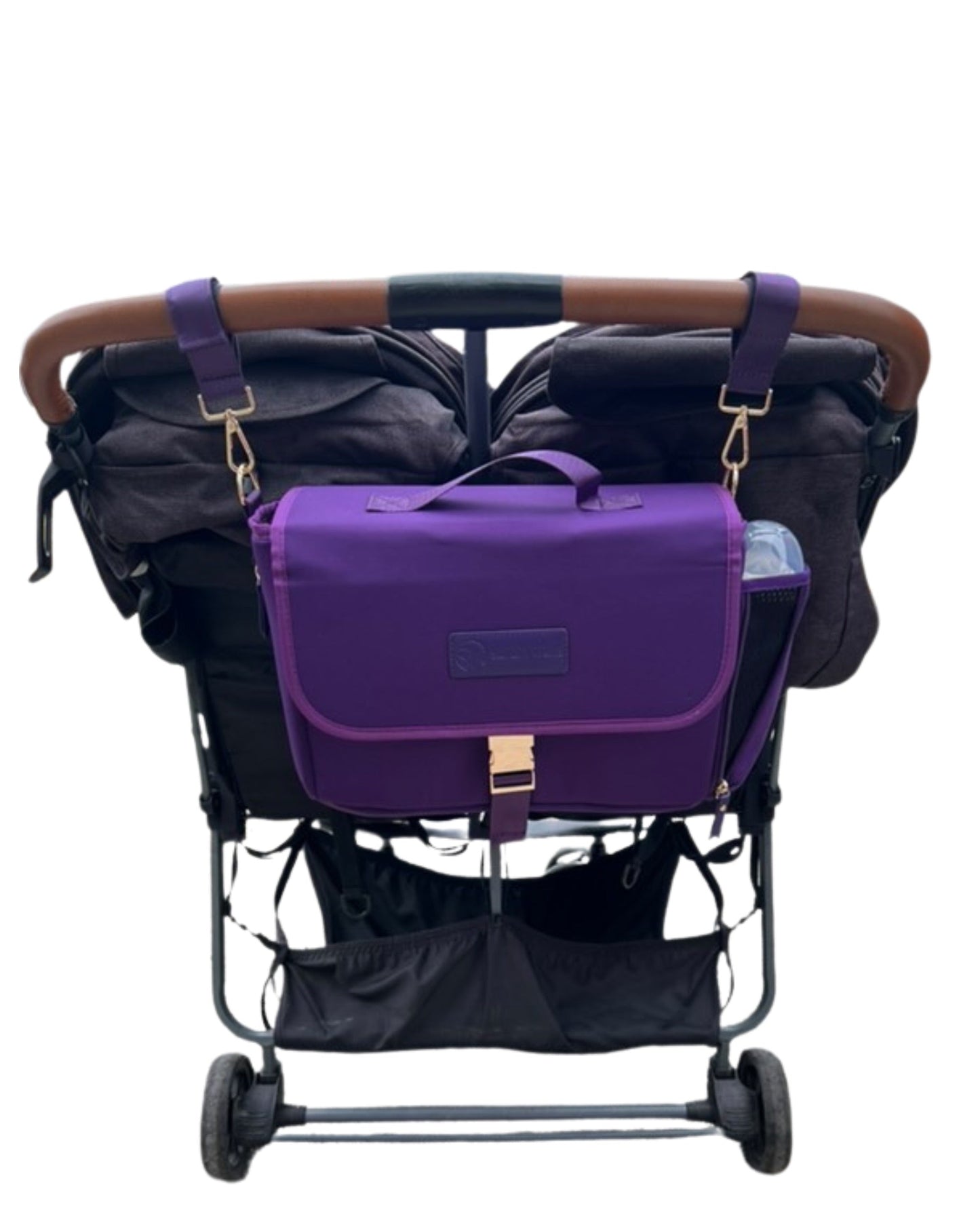 Deluxe Stroller Caddy Organizer – Insulated, Machine-Washable with Crossbody Strap, Storage Pockets & Luggage Sleeve – by Sarah Wells