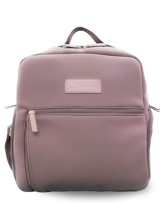 Fiona Breast Pump Backpack – Neoprene, Machine Washable Bag with Insulated Storage, Laptop Sleeve & Straps – Hands-Free for Work & Travel