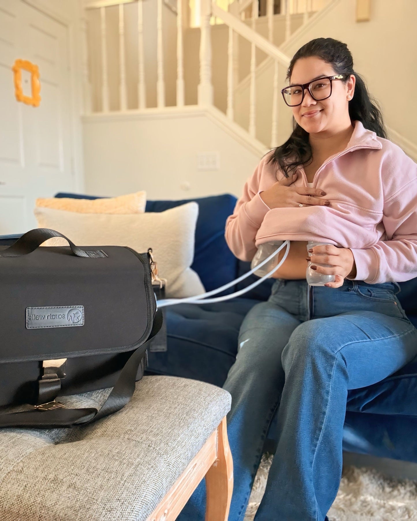 Deluxe Stroller Caddy Organizer – Insulated, Machine-Washable with Crossbody Strap, Storage Pockets & Luggage Sleeve – by Sarah Wells
