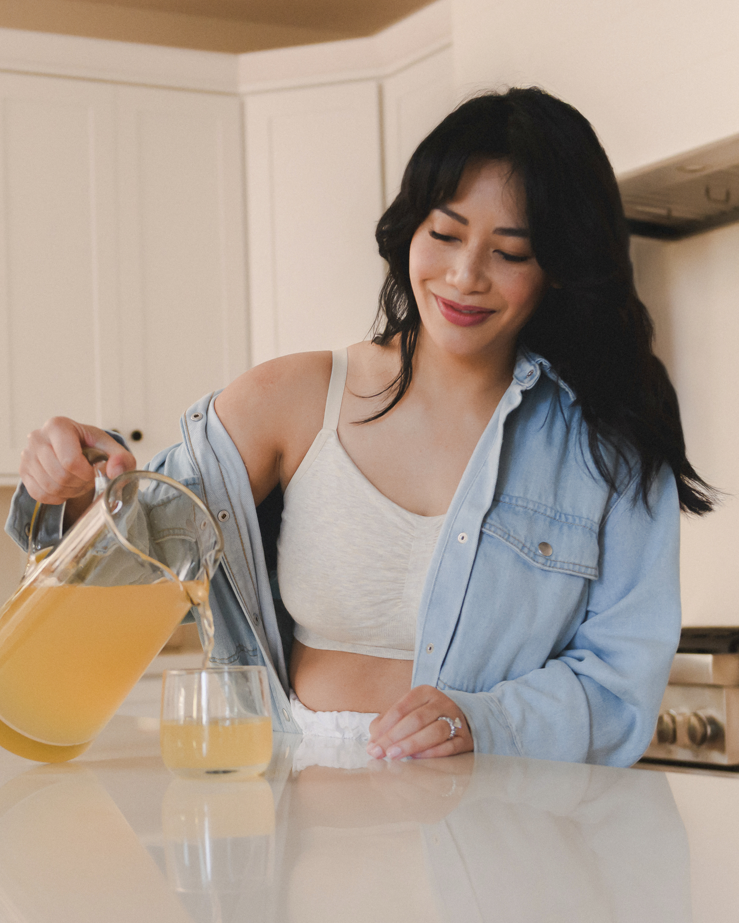 Sublime® Bamboo Hands-Free Pumping Lounge & Sleep Bra | Oatmeal Heather