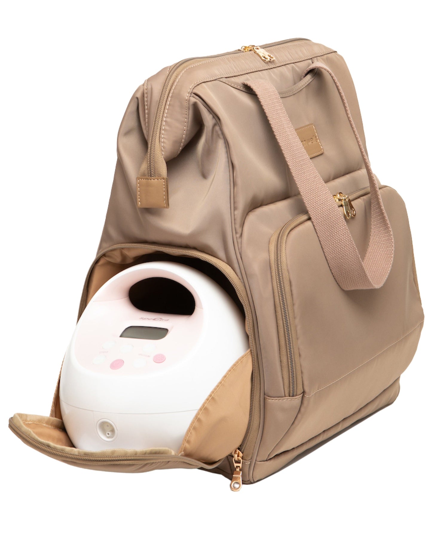 Norah Breast Pump Backpack – Pumping Bag with Insulated Milk Storage, Laptop Sleeve & Wide-Open Frame – by Sarah Wells