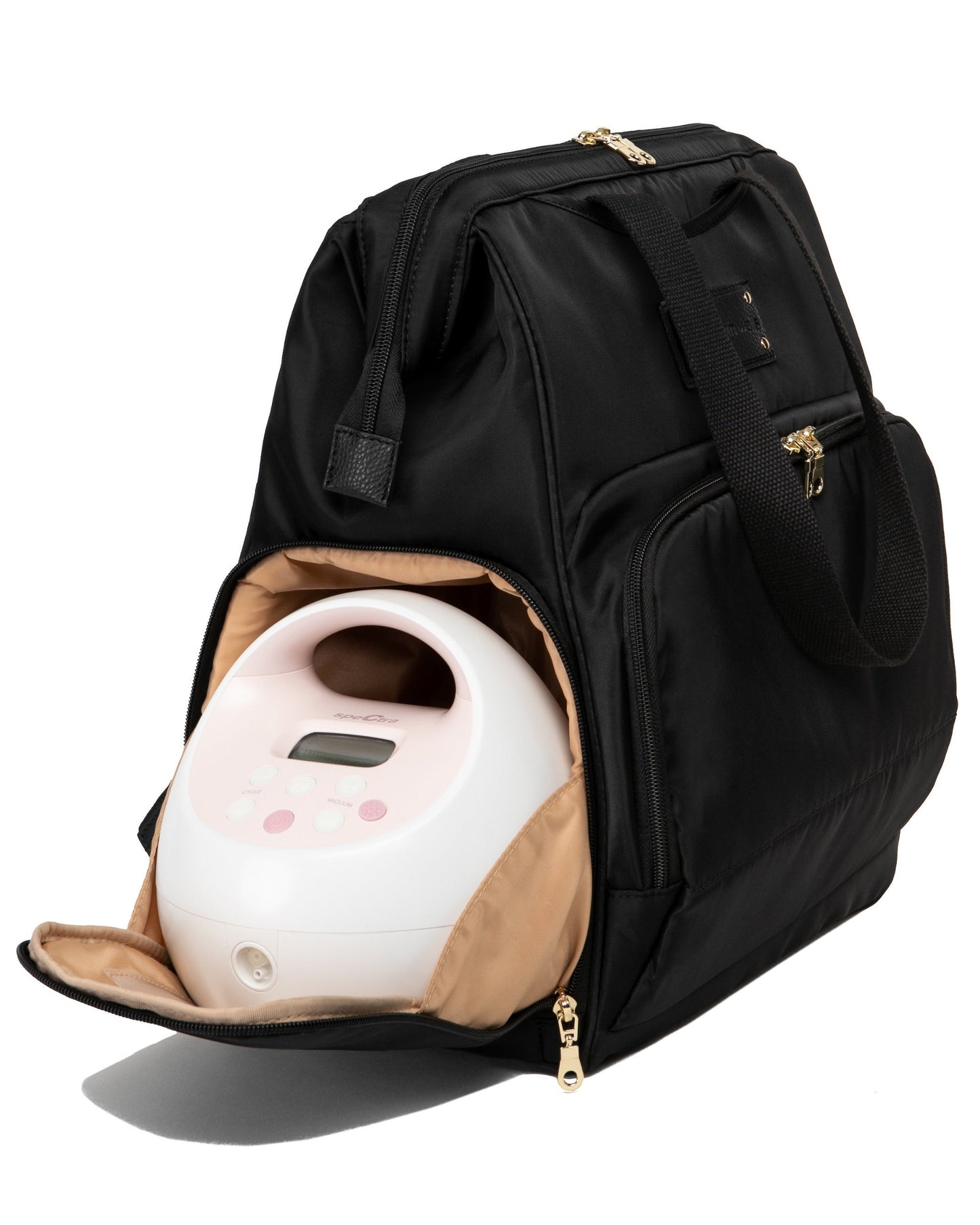 Norah Breast Pump Backpack – Pumping Bag with Insulated Milk Storage, Laptop Sleeve & Wide-Open Frame – by Sarah Wells