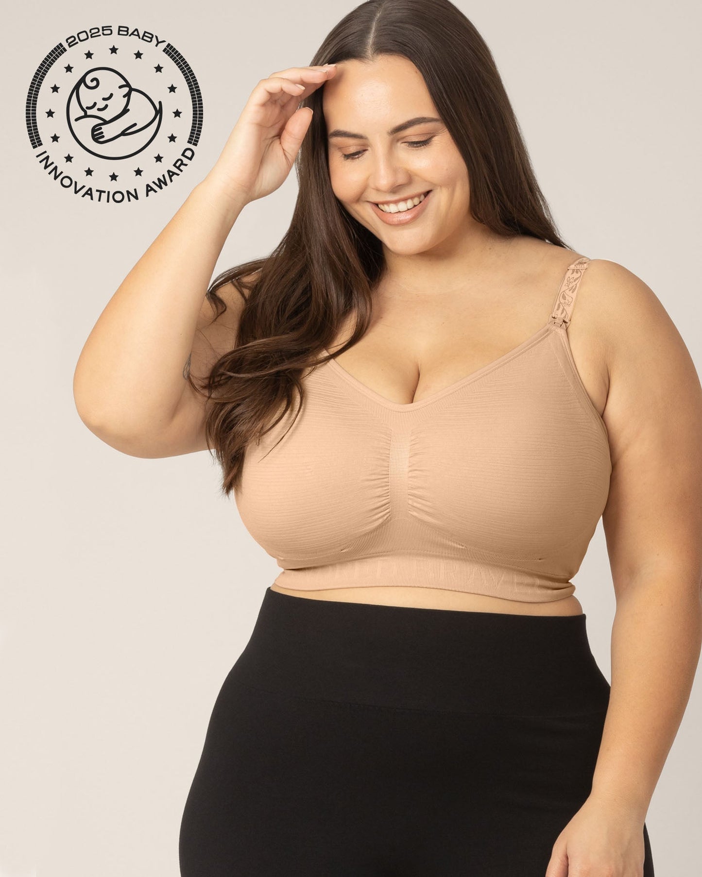 Sublime® Hands-Free Pumping & Nursing Bra | Beige