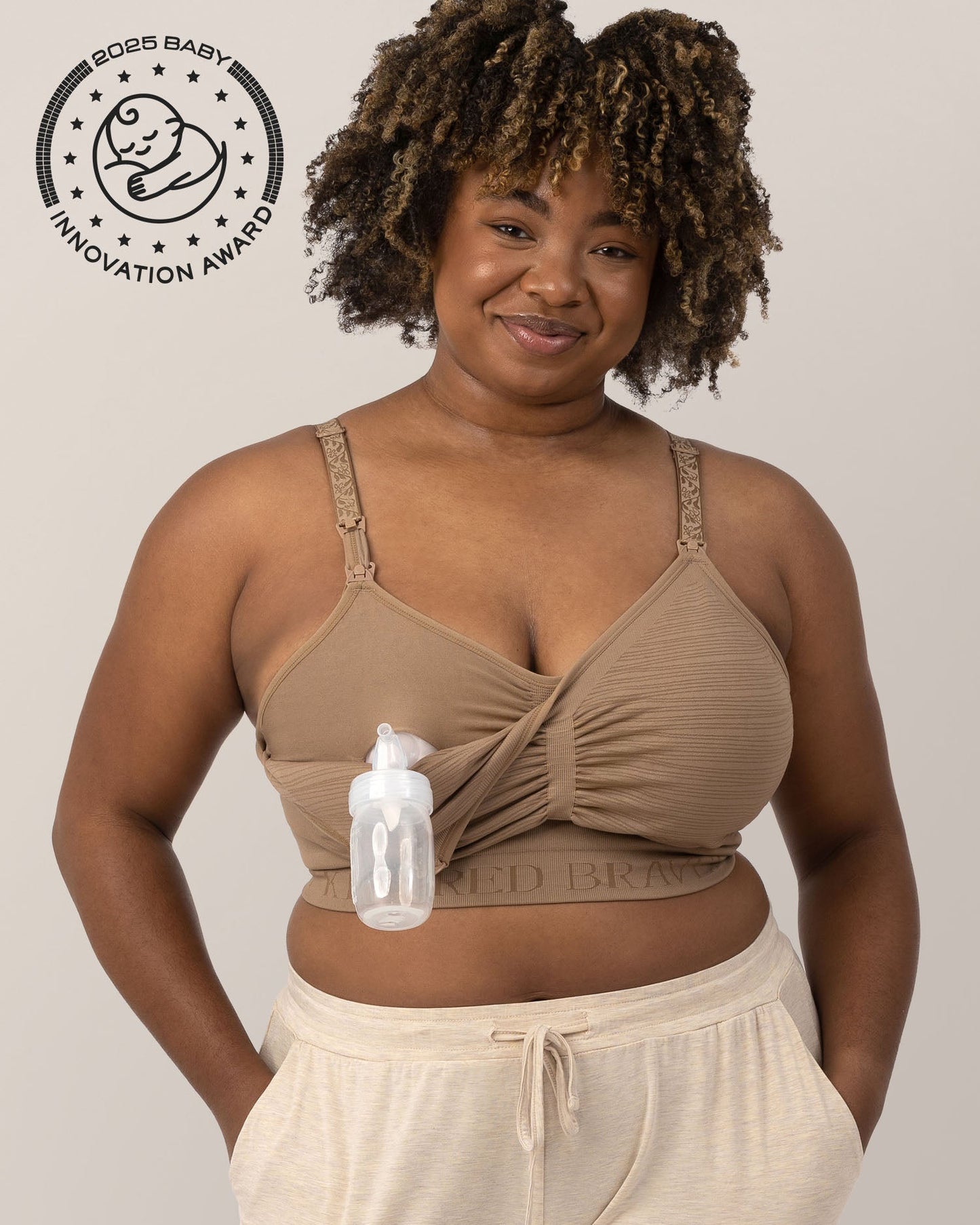 Sublime® Hands-Free Pumping & Nursing Bra | Latte
