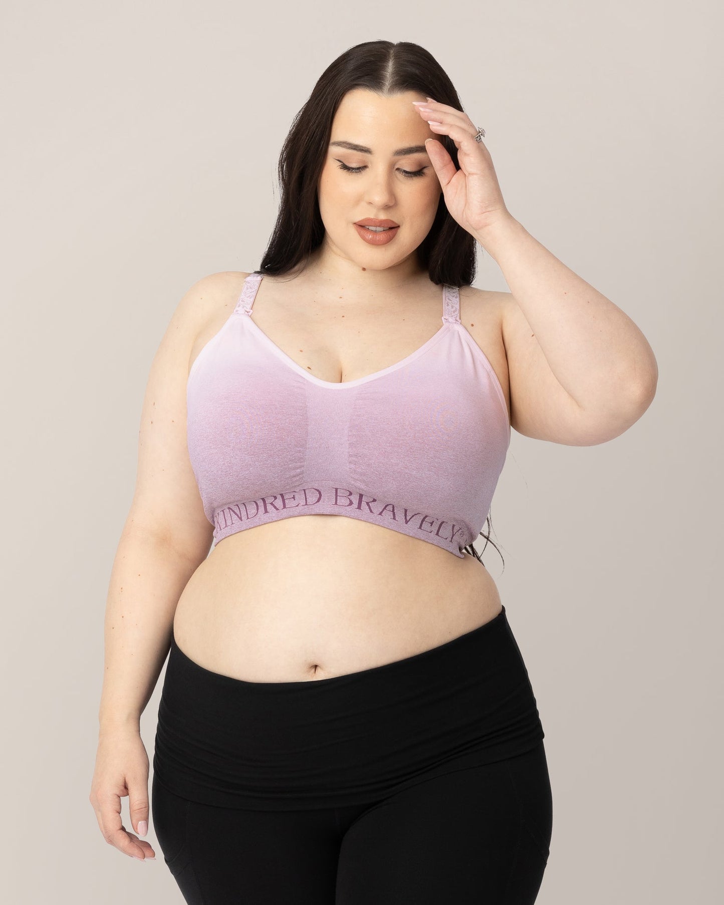 Sublime® Hands-Free Pumping & Nursing Sports Bra | Ombre Purple