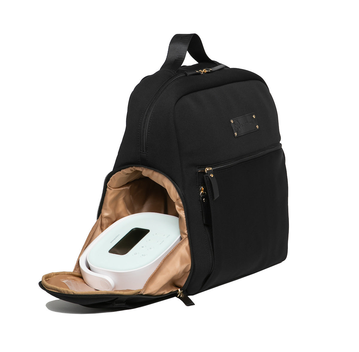 Fiona Breast Pump Backpack – Neoprene, Machine Washable Bag with Insulated Storage, Laptop Sleeve & Straps – Hands-Free for Work & Travel