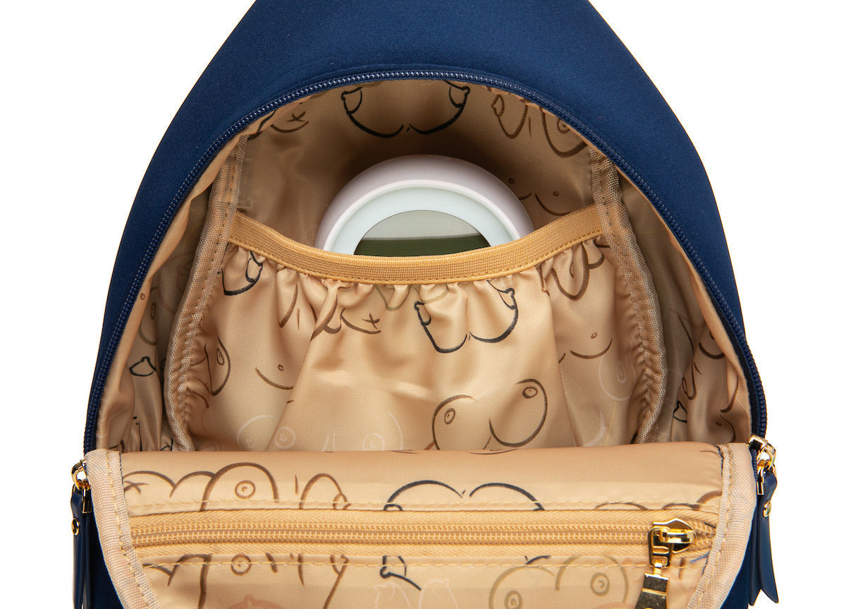Allie Sling Pump Bag – Neoprene Crossbody with Insulated Pocket, Water Bottle Holder & Hands-Free Fit – Fits Wearable & Portable Pumps