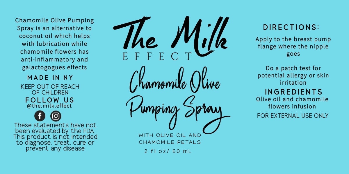 Chamomile Olive Pumping Spray  |  Pregnancy, Expecting Mothers, Pumping Mamas | Organic Spray for Mom to Be, Baby Shower, Gift