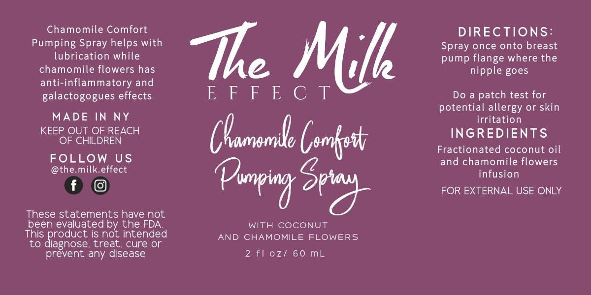Chamomile Comfort Pumping Spray  |  Pregnancy, Expecting Mothers, Pumping Mamas | Organic Spray for Mom to Be, Baby Shower, Gift
