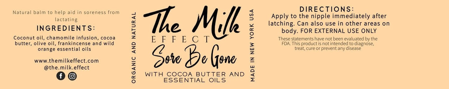 Sore Be Gone Balm  | Vegan Nipple Cream for Pregnancy, Dry Skin, Expecting Mothers | Salve for Mom to Be, Baby Shower, Gift