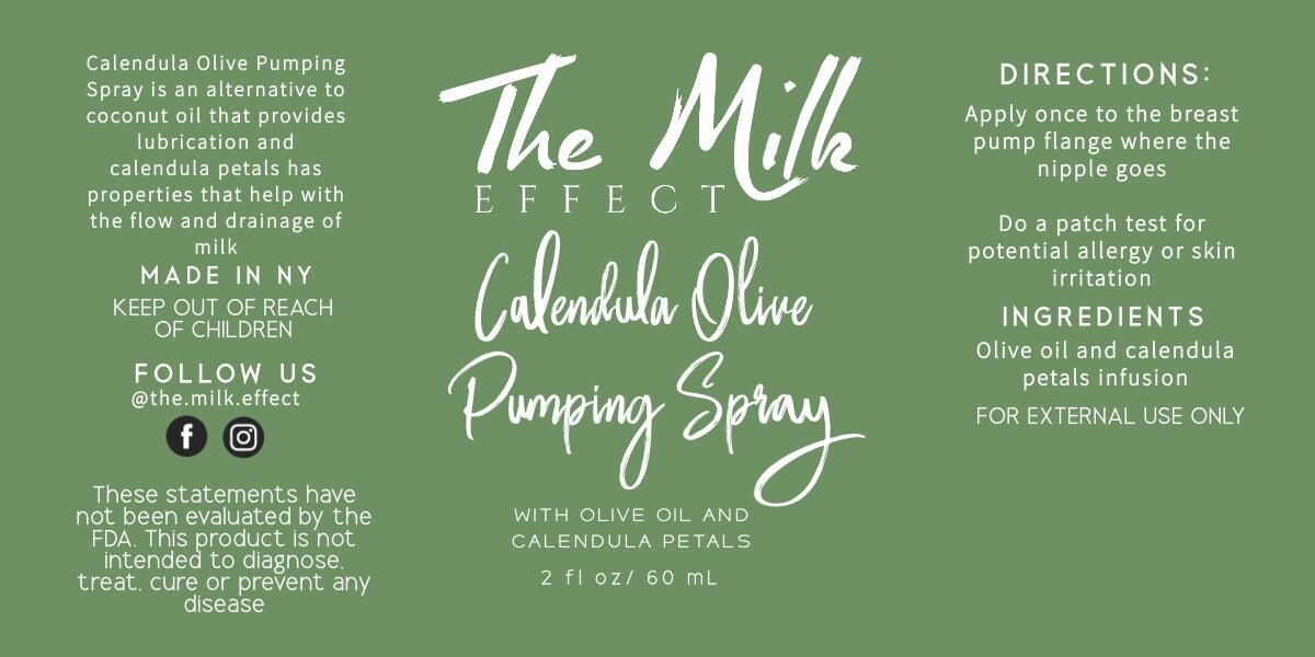 Calendula Olive Pumping Spray; Breastpumping spray; Exclusively Pumping Spray